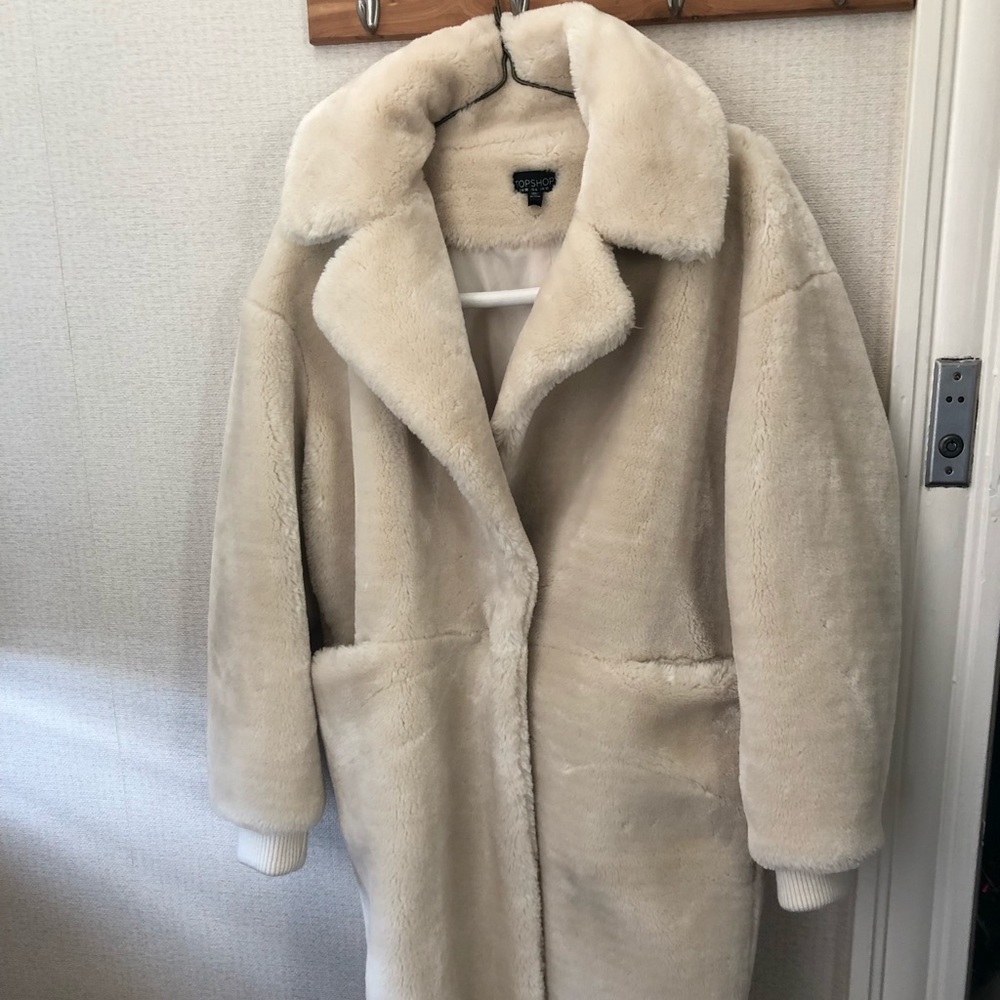 Topshop Faux Fur Teddy coat